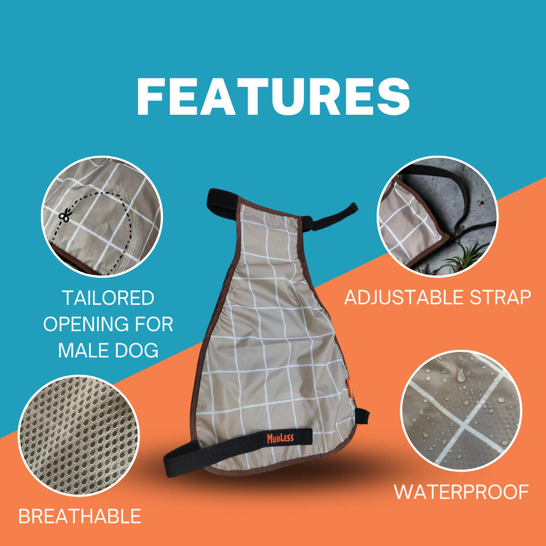 Waterproof dog belly vest for Corgis